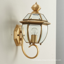 wholesale factory price vintage all brass hotel bedroom living room copper LED wall light modern